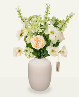 Composizione fiori finti Romantic Rose 65 cm
