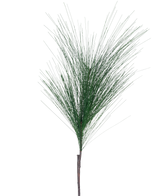 Il Ramo Artificiale Ago di Pino 109 cm verde ha un unico ramo di pino artificiale con aghi verdi lunghi e sottili e un tronco marrone, isolato su sfondo bianco.