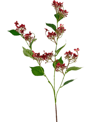 Fiore artificiale Ortensie selvatica 86 cm rosso