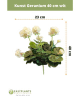 Gerani finti 40 cm bianco