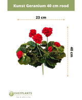 Gerani finti 40 cm rosso