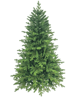 L'albero di Natale artificiale "Ibsen" in PE/PVC è pieno e verde con rami fitti su uno sfondo bianco, pronto per le tue decorazioni natalizie preferite.