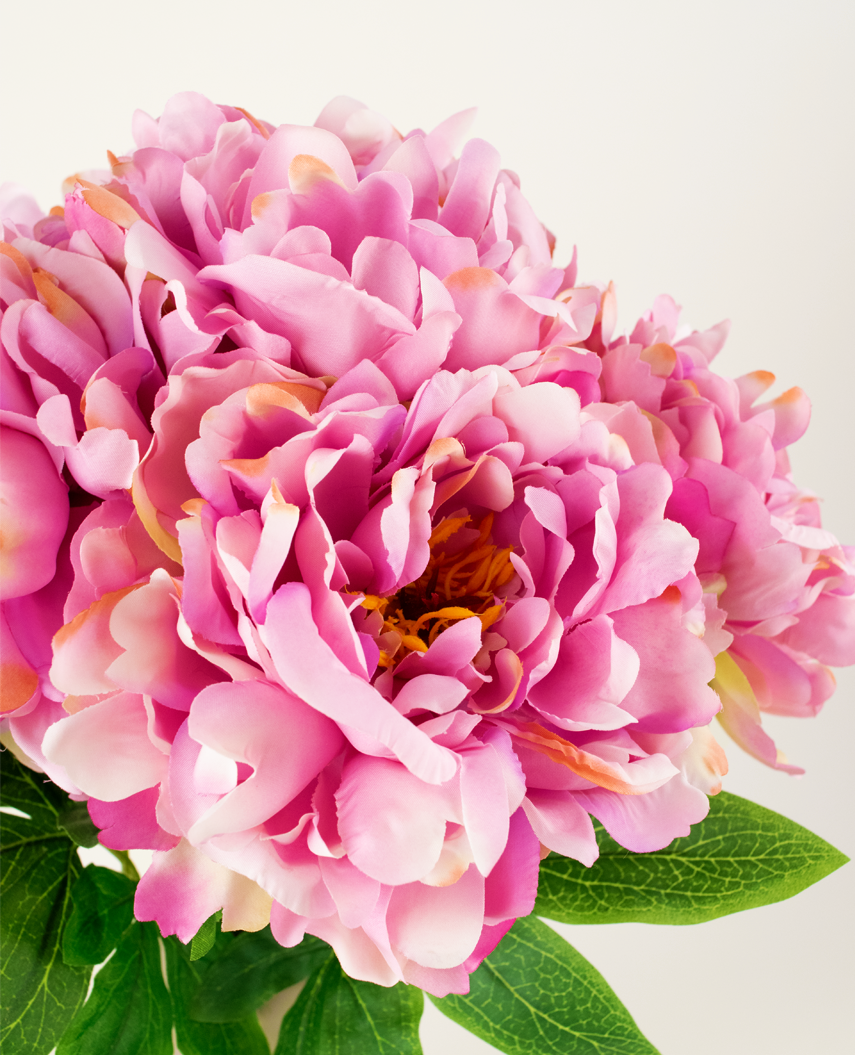Composizione fiori finti Peonia Rosa Chiaro 39 cm