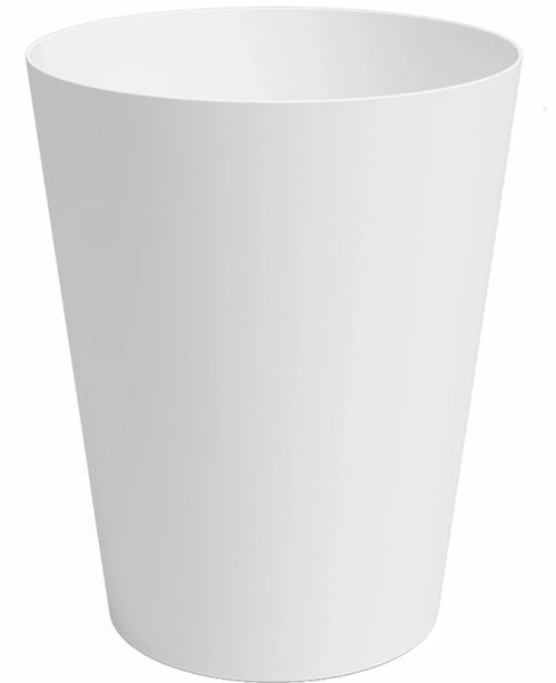La fioriera Porto Ø40 cm x H50 cm è una fioriera cilindrica semplice, bianca, con la parte superiore leggermente svasata, su uno sfondo bianco.
