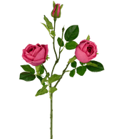 Ramo di rosa artificiale Real Touch rosa scuro 72 cm