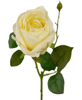 Rosa artificiale Deluxe 45 cm bianca