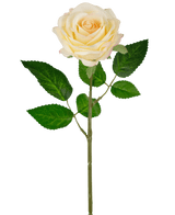 Rosa artificiale "Emine" Real Touch giallo/crema 43 cm