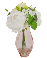 bouquet fiori finti in vetro 25 cm