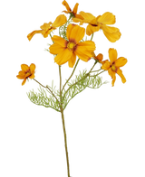 Il fiore artificiale Cosmos arancione da 74 cm è caratterizzato da molteplici fiori arancioni vivaci e delicate foglie verdi, che aggiungono un vivace tocco floreale artificiale a qualsiasi spazio: perfetto per la decorazione floreale della casa, soprattutto su uno sfondo bianco.