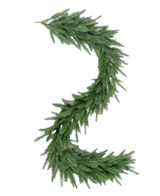 Il numero due è realizzato con rami di pino verde premium ghirlanda artificiale 100% PE ed è visualizzato su uno sfondo bianco.