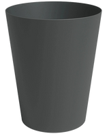 La fioriera Porto Ø40 cm x H50 cm è una fioriera cilindrica semplice, grigio scuro, con una forma leggermente affusolata, mostrata su uno sfondo bianco.