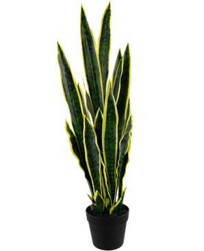 Piante Finte Sansevieria Laurentii 92 cm in vaso ornamentale