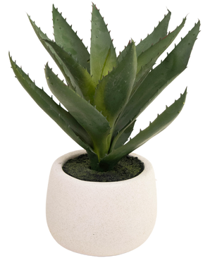 Piante Finte Aloe Vera 28 cm in vaso ornamentale