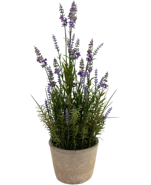 Lavanda finta 51 cm in vaso ornamentale