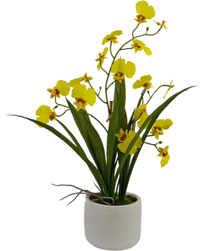 Oncidium artificiale Real Touch 48 cm giallo