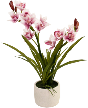 Cymbidium artificiale Real Touch 60 cm rosa
