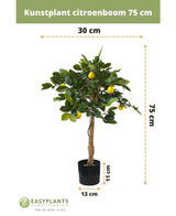 Albero di limoni artificiale 75 cm