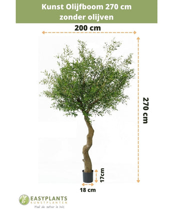 Albero ulivo finto 270 cm senza olive