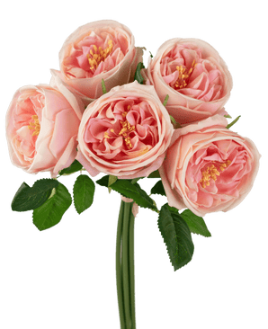 Bouquet di Rose finte "Carmen" Real Touch Pink 36cm