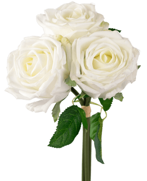 Bouquet di Rose finte Real Touch White 30 cm