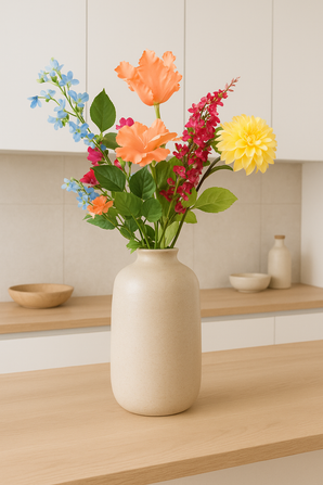 Composizione floreali artificiali Confetti Bloom