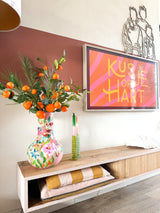Composizione fiori finti Happy Mandarin 93 cm