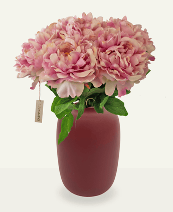 Composizione fiori finti Peonia Rosa Chiaro 39 cm