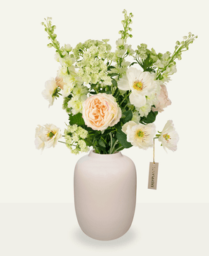 Composizione fiori finti Romantic Rose 65 cm