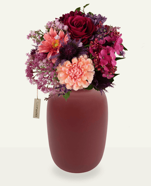 Composizione fiori finti Violet Velvet 43 cm