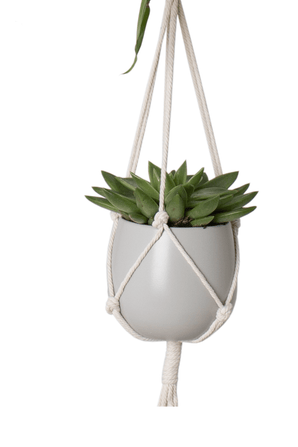 Corda da appendere Macrame Doppio Nodo Base Bianco Ø10 x H120 cm