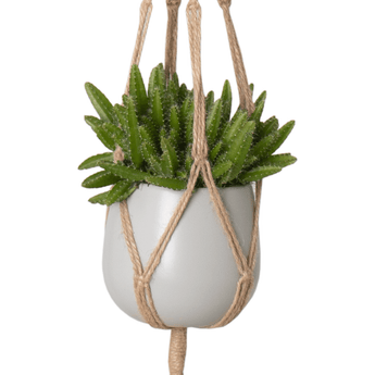 Corda da appendere Macrame Doppio Nodo Quadrato Naturale Ø10 x H120 cm