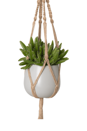 Corda da appendere Macrame Doppio Nodo Quadrato Naturale Ø10 x H120 cm