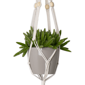 Corda da appendere Macrame Triplo Nodo di Pietra Bianco Ø10 x H160 cm