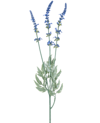 Ramo di Lavanda artificiale 66 cm blu