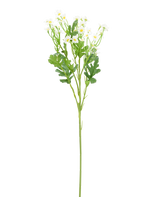 Fiore artificiale Daisy Mini 61 cm: fiore artificiale bianco a forma di margherita, con petali bianchi, cuore giallo e foglie verdi.