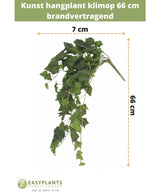 Edera finta pendente 65 cm ignifuga