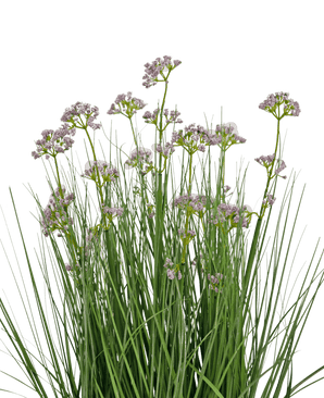 Erba artificiale Fiore di porro Erba di cipolla vaso 60 cm ignifugo