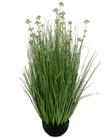 Erba artificiale Fiore di porro Erba di cipolla vaso 100 cm ignifugo