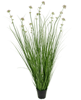 Erba artificiale Porro Fiore Cipolla Erba vaso 120cm ignifugo