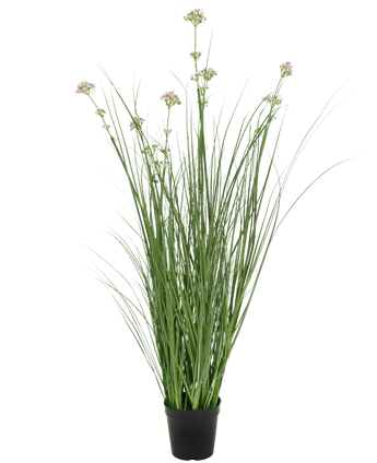 Erba artificiale Porro Fiore Cipolla Erba vaso 90cm ignifugo