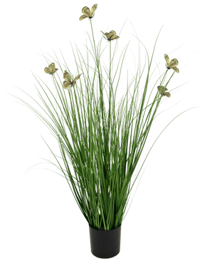 Erba artificiale farfalla cipolla vaso 90 cm ignifugo