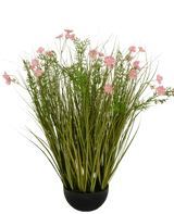 Erba artificiale rosa Gesang Flower onion grass vaso 90cm ignifugo