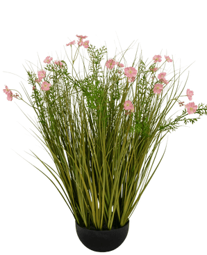 Erba artificiale rosa Gesang Flower onion grass vaso 90cm ignifugo