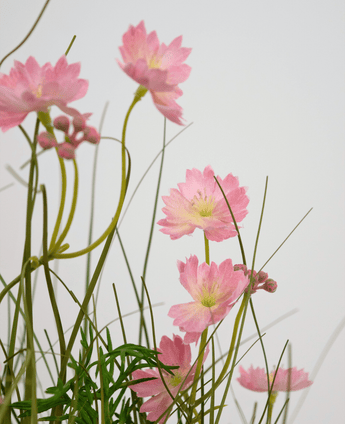 Erba artificiale rosa Gesang Flower onion grass vaso 56cm ignifugo