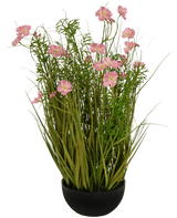 Erba artificiale rosa Gesang Flower onion grass vaso 56cm ignifugo