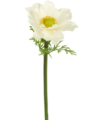 Fiore artificiale Anemone 43 cm bianco