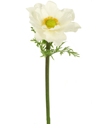 Fiore artificiale Anemone 43 cm bianco