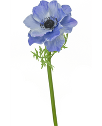 Fiore artificiale Anemone Deluxe 43 cm azzurro