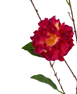 Fiore artificiale Camelia giapponese 95 cm rosso vino