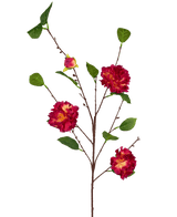 Fiore artificiale Camelia giapponese 95 cm rosso vino